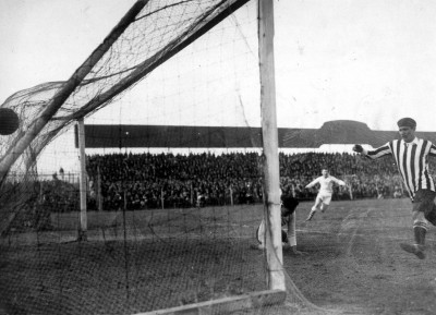 The United States' first goal scored by Bertram Patenaude